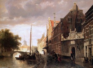 Weeshuis In Kampen — Cornelis Springer, Romanticism