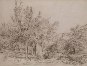 Picking Fruit — Charles-françois Daubigny