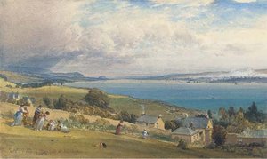 Greenock From Kilcreggan With Dumbarton Rock In The Distance — William Leighton Leitch