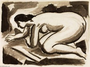 Female Nude on Hands and Knees