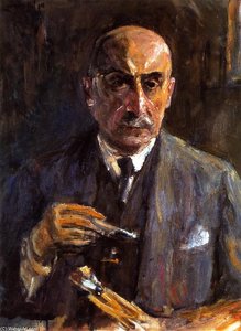 Self Portrait With Brushes And Palette — Max Liebermann