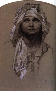 Head Of A Girl — Alphonse Mucha