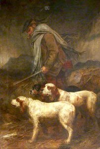 Dull Day, Shooter Returning With Dogs — Richard Ansdell