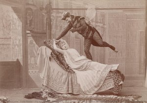 Fly Scene From Offenbach's Orphée Aux Enfers With Jeanne Granier As Eurydice And Eugène Vauthier As Jupiter — Félix Nadar