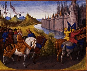 Entry of Louis VII (c.1120-80) King of France and Conrad III (1093-1152) King of Germany into Constantinople during the Crusades, 1147-49