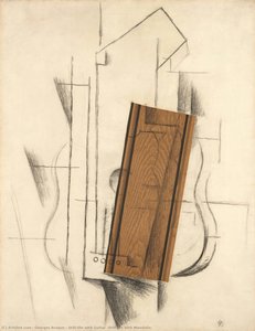 Still-life With Guitar (still-life With Mandolin) — Georges Braque, Cubist Collage