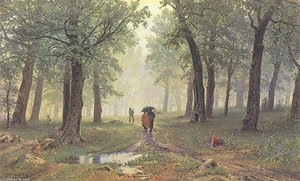 Rain In The Oak Grove — Ivan Ivanovich Shishkin
