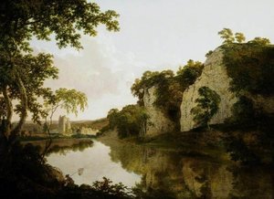 Landschaft mit Dale Abbey, Derbyshire