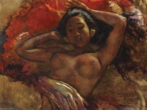 Ni Gusti Compiang Mawar, Reclining — Willem Gerard Hofker