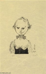 Portrait Of A Girl Wearing A Cap — Léonard Tsuguharu Foujita