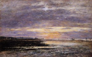 Deauville, Sunset On The Beach — Eugène Louis Boudin