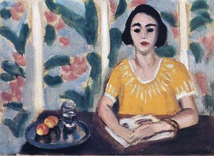 Frau Liest Mit Pfirsichen — Henri Matisse