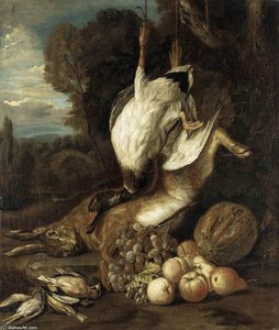 Game Still-life — Pieter Andreas Rysbrack