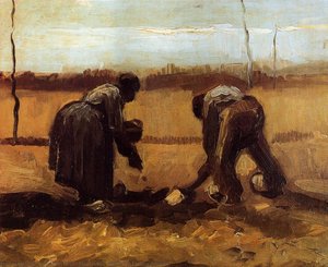 Bauernmann Und Bäuerin Beim Kartoffelpflanzen — Vincent Willem Van Gogh, Post-impressionismus