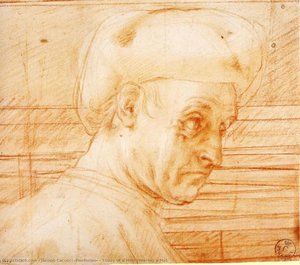 Study Of A Man Wearing A Hat — Jacopo Carucci, Italian Mannerism
