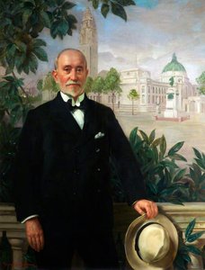 James E. Turner (b.1861), Standing In Front Of Cardiff City Hall — Margaret Lindsay Williams