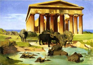 View Of Paestum, (study) — Jean-léon Gérôme