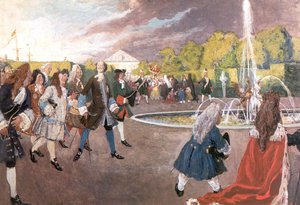 Peter I On A Walk In The Summer Garden — Alexandre Benois