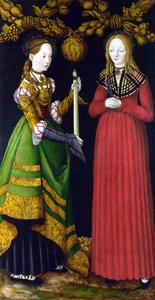 Saints Genevieve And Apollonia — Lucas Cranach El Viejo