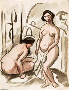 Two Nude Figures — Carl Newman