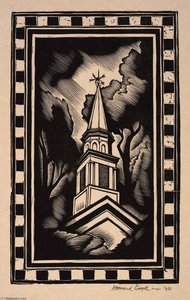 Checkerboard Tailpiece (illustration For The Checkerboard) — Howard Cook