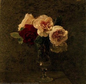 Still Life Pink And Red Roses — Henri Fantin-latour, Impressionistic Realism