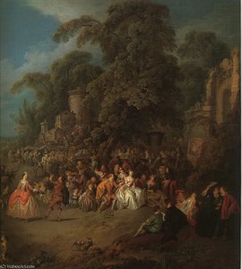 The Fair At Bezons (detail) — Jean-baptiste Pater