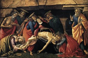 Lamentation Over The Dead Christ With Saints — Sandro Botticelli, Early Renaissance