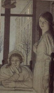 Interior Evening — Frederick Cayley Robinson
