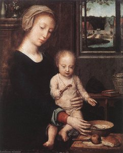 La Virgen Con El Niño Con La Sopa De Leche — Gerard David