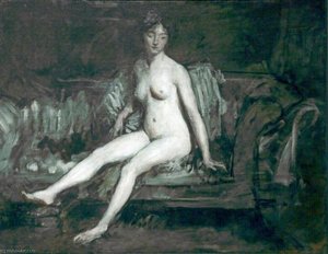 Nude Seated On A Sofa — Philip Wilson Steer