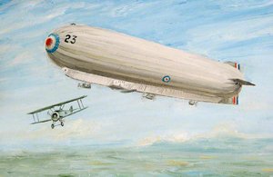 Airship R23 And Sopwith Camel At Pulham, Norfolk — John Constable Reeve