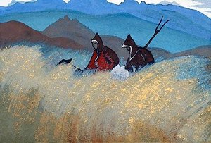 Lamas-reapers — Nicholas Roerich
