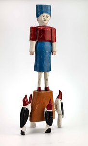 Untitled (totem With Woman And Birds) — Albert Zahn