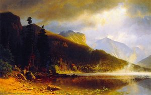 Echo Lake, Franconia Mountains, New Hampshire — Albert Bierstadt, Hudson River School