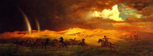 Prairie Bluffs At Julesburg, South Platte, Storm At Sunset — Emanuel Gottlieb Leutze