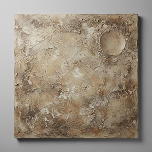 Eroded Monolith: A Meditative Study In Earthly Textures And Primordial Shadows — David Moreau, Plaster & Texture Art