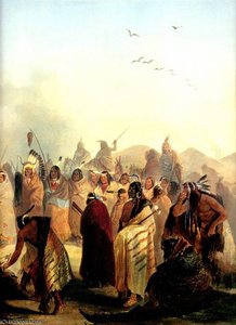 Scalp-dance Of The Minatarres — Karl Bodmer