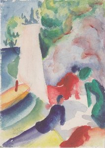 Picnic On The Beach — August Macke
