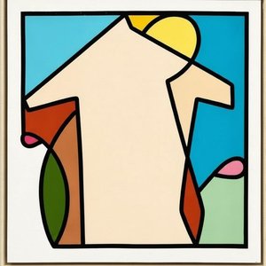 Himmlisches Gleichgewicht: Eine Singuläre Meditative Studie In Geometrischer Harmonie Und Azurblauem Licht — Jean-paul Blanchet
