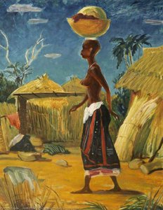 West African Woman Carrying A Bowl — Victor Elford
