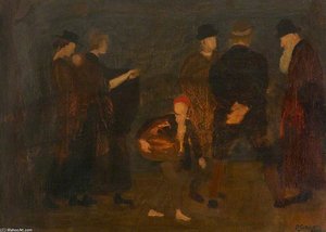 Composition With Two Women, A Boy With A Basket, And Three Men — Duncan Grant