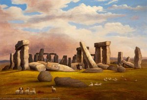 Sheep Grazing, Stonehenge — Richard Tongue