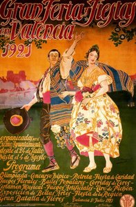 Poster For Feria De Julio, Gran Feria Y Fiestas En Valencia — José Mongrell Torrent