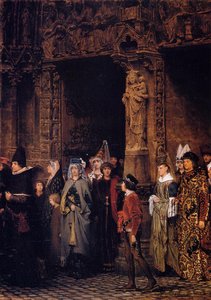 Leaving The Church In The Fifteenth Century — Lourens Alma Tadema