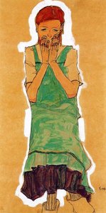 Girl With Green Pinafore — Egon Schiele