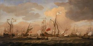 The 'mary' Yacht Arriving With Princess Mary At Gravesend, 12 February 1689 — Willem Van De Velde The Younger