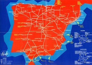 Map of the Spanish National Railway Network