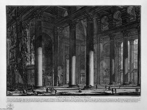 Interior View Of The Pronaos Of The Pantheon — Giovanni Battista Piranesi, Neo-classicism