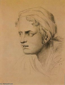 Head, A Scarf Around The Hair I — Albin Egger Lienz
